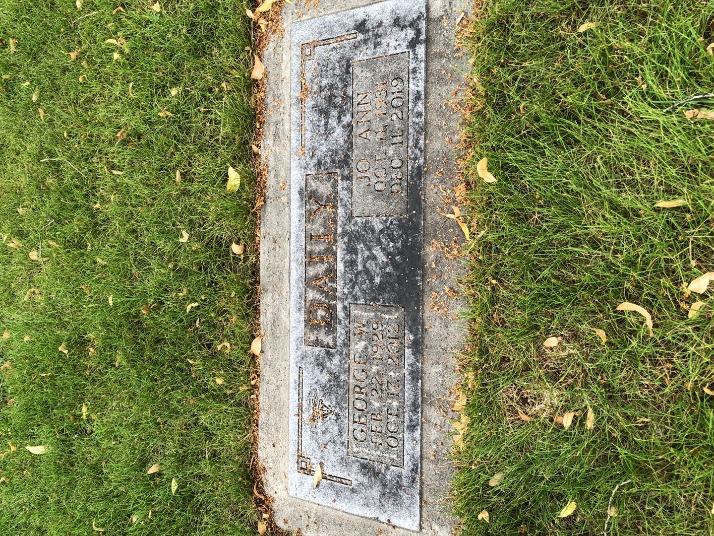 George Webster Daily's grave. Photo 1