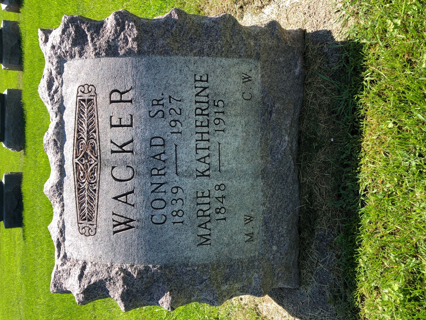 Conrad Wacker Senior's grave. Photo 1