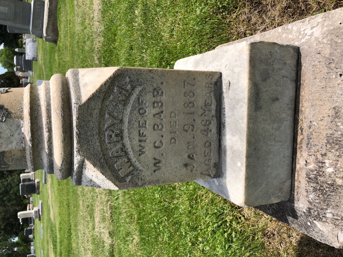 Mary M. Babb's grave. Photo 1