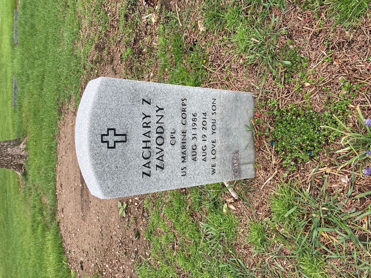 Zachary Zebadiah Zavodny's grave. Photo 1